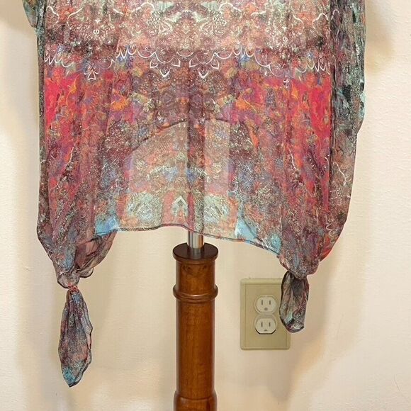 Charlie Jade Silk Cover Tunic Multicolor Size M/L - Picture 11 of 16